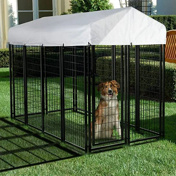 Waleaf 8x4x6 FT Outdoor Dog Kennel for Large Dogs