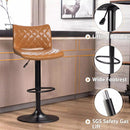 Waleaf Adjustable Swivel Bar Stools Set of 2,Counter Heigh Bar Stools with Back
