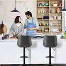 Waleaf Bar Stools Set of 2,Counter Heigh Faux Leather Adjustable Bar Stools