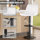 Waleaf Bar Stools Set of 2,Counter Heigh Faux Leather Adjustable Bar Stools
