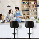 Waleaf Bar Stools Set of 2,Counter Heigh Faux Leather Adjustable Bar Stools