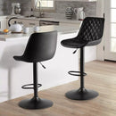 Waleaf Bar Stools Set of 2,Counter Heigh Faux Leather Adjustable Bar Stools