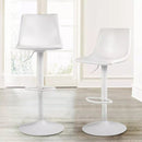 Waleaf Height-Adjustable Swivel Armless Bar Stools, 350 LBS, Set of 2 