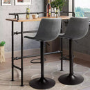 Waleaf Height-Adjustable Swivel Armless Bar Stools, 350 LBS, Set of 2 