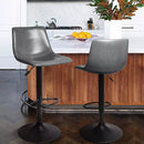 Waleaf Height-Adjustable Swivel Armless Bar Stools, 350 LBS, Set of 2 