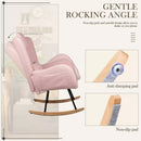 Waleaf Rocking Chair Nursery Rocker Teddy Upholstered Rocking Chair 