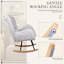 Waleaf Rocking Chair Nursery Rocker Teddy Upholstered Rocking Chair 