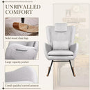 Waleaf Rocking Chair Nursery Rocker Teddy Upholstered Rocking Chair 