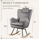 Waleaf Rocking Chair Nursery Rocker Teddy Upholstered Rocking Chair 
