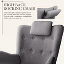 Waleaf Rocking Chair Nursery Rocker Teddy Upholstered Rocking Chair 