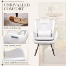 Waleaf Rocking Chair Nursery Rocker Teddy Upholstered Rocking Chair 